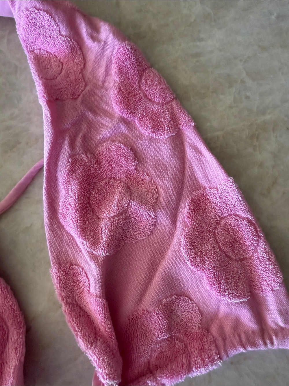 Pink Textured Two-Piece Bikini Set - Picture 3 of 3